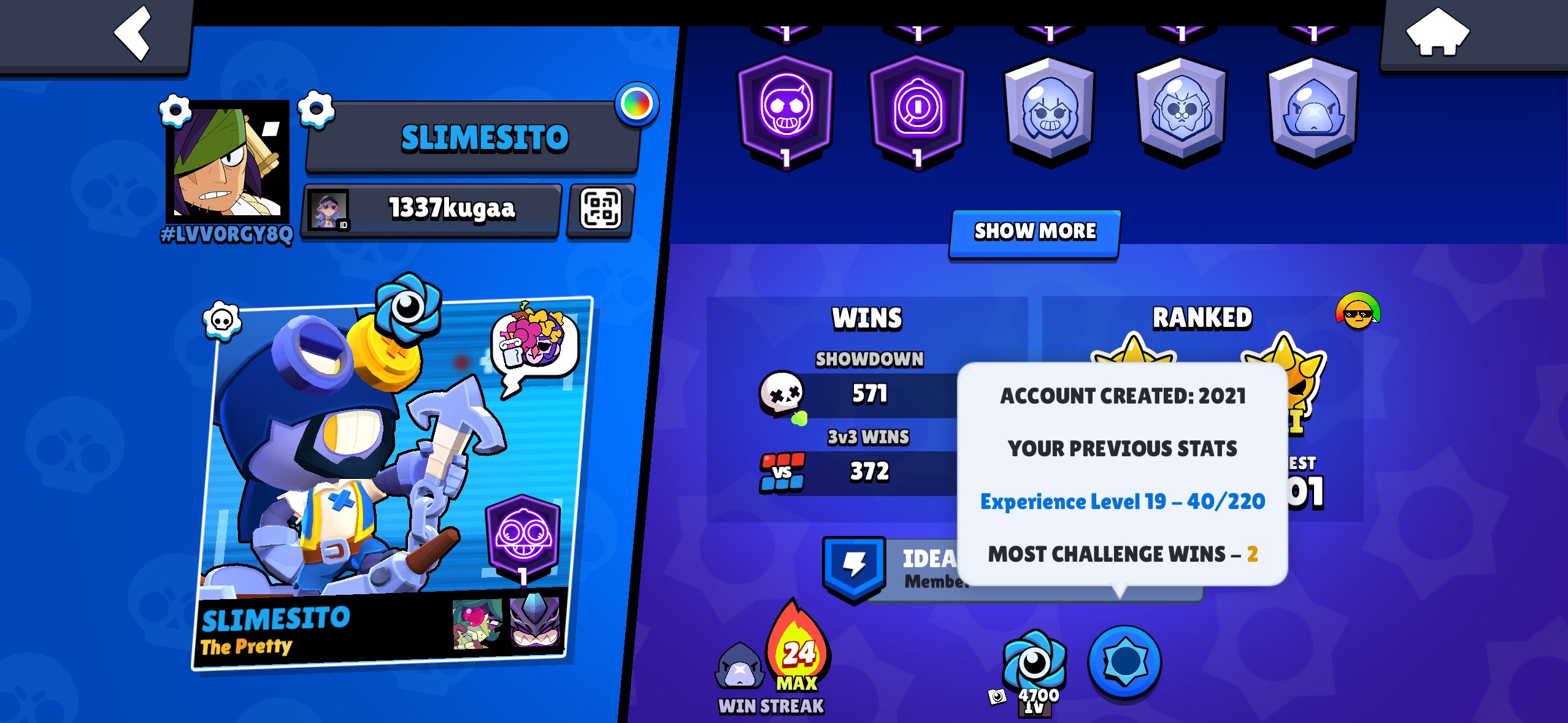 60 brawlers, 7 prestige, more skins, trophies 13000, brawlers 61, primes 7
