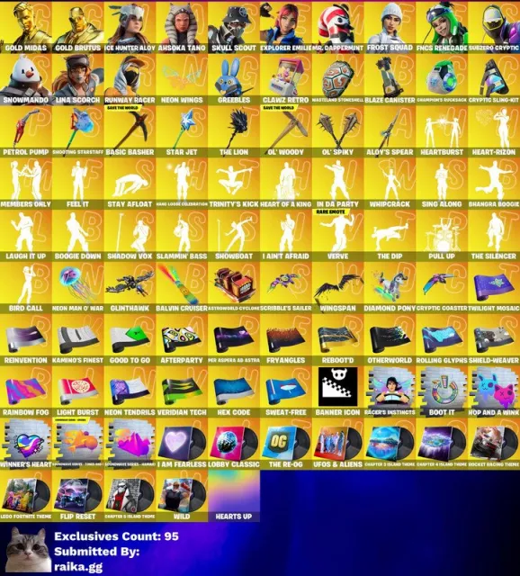 Instant • FN (All Platforms) • 383 skins • Gold Midas & Brutus • FNCS Renegade • Full Access, Sale, skins 383