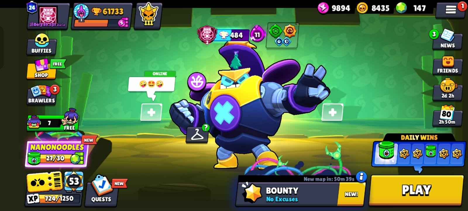 🟥⬛🛑Trophies 61733🛑⚫Brawlers 82🛑⚫Hyper 6-Max 6🛑⚫Skins 88🛑⚫Gems 147🛑⚫Blings 12680🛑⚫Full Access🛑⬛🟥, trophies 61733, brawlers 82
