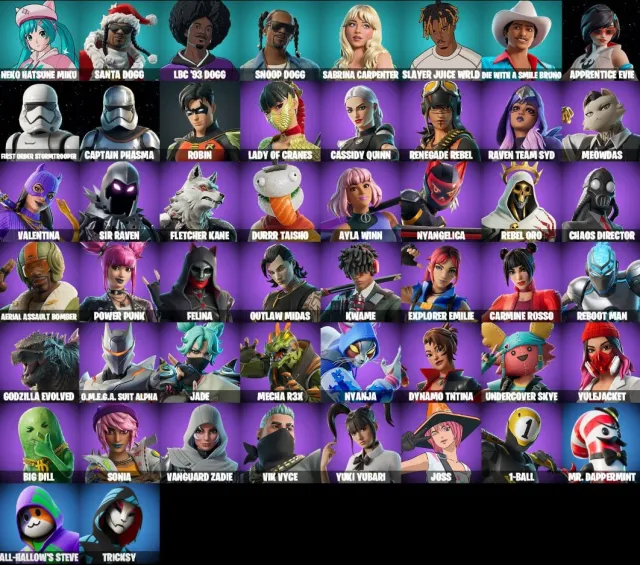 🔥COMPTE FORTNITE 🔥 CHANGEMENT D'EMAIL 🔥50 SKINS 🔥63 PIQUES 🔥40 DANSES 🔥31 PARAPENTE 🔥, Vente, skins 50