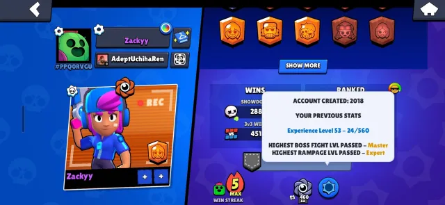 🟣 ACCOUNT 2018 🟣 | 🔮 STAR SHELLY 🔮 | ⚡ AUTO-ISSUE ⚡ | CHANGE NAME + SS ID, trophies 4609, brawlers 31