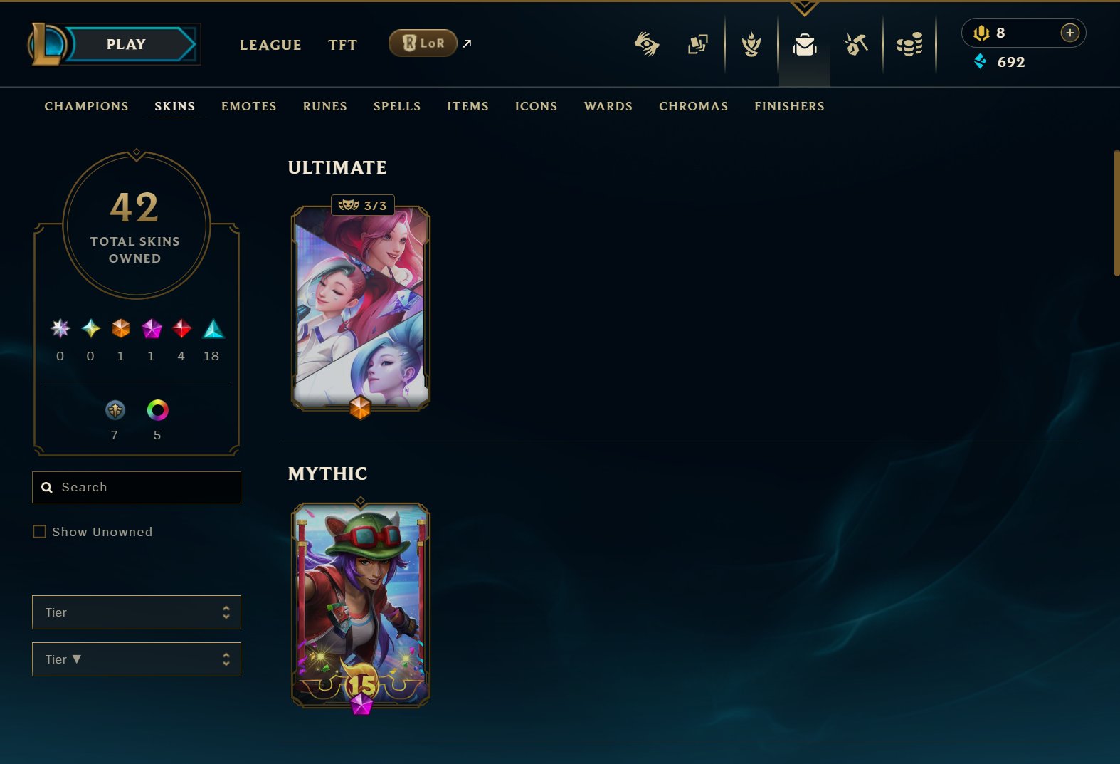 EUW💥🖐HANDLEVELED🖐 🔷 NEW MAIN 🔷EMERALD 4 ✅ ULTIMATE SERAPHINE ✅98% CHAMPIONS UNLOCKED🔷, Sale, level 114, champions 130, skins 42, Unranked