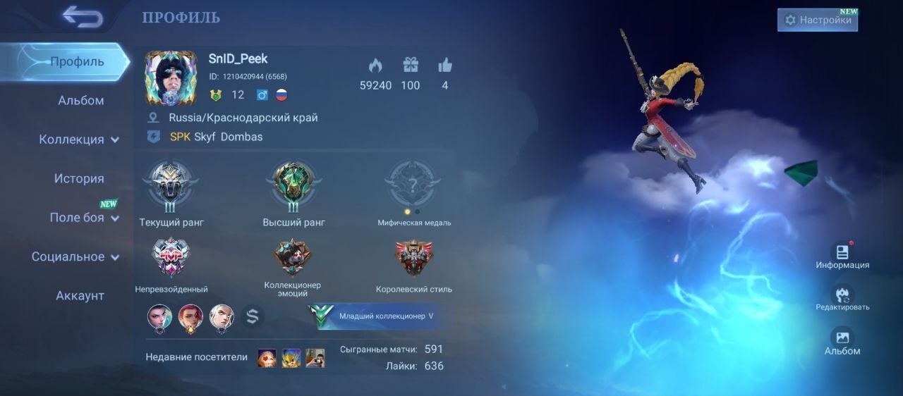 111111111111111111111111111111111111111, Sale, Rank: Epic, Level: 13, Winrate: 60%, Heroes: 45, Skins: 47