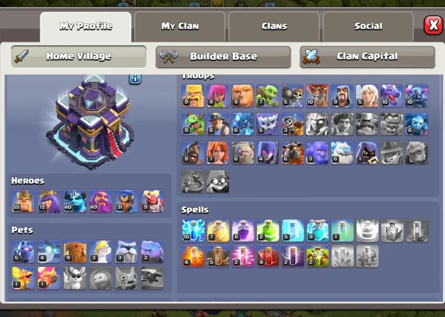 💝⚡Th 15 | 6 Builders | 55/ 72/ 40/ 49/ 31/ 9/__GOOD EQUIPMENT DEFENCE ALMOST MAX, 15 TH Родной Деревни, 9 TH Строителя