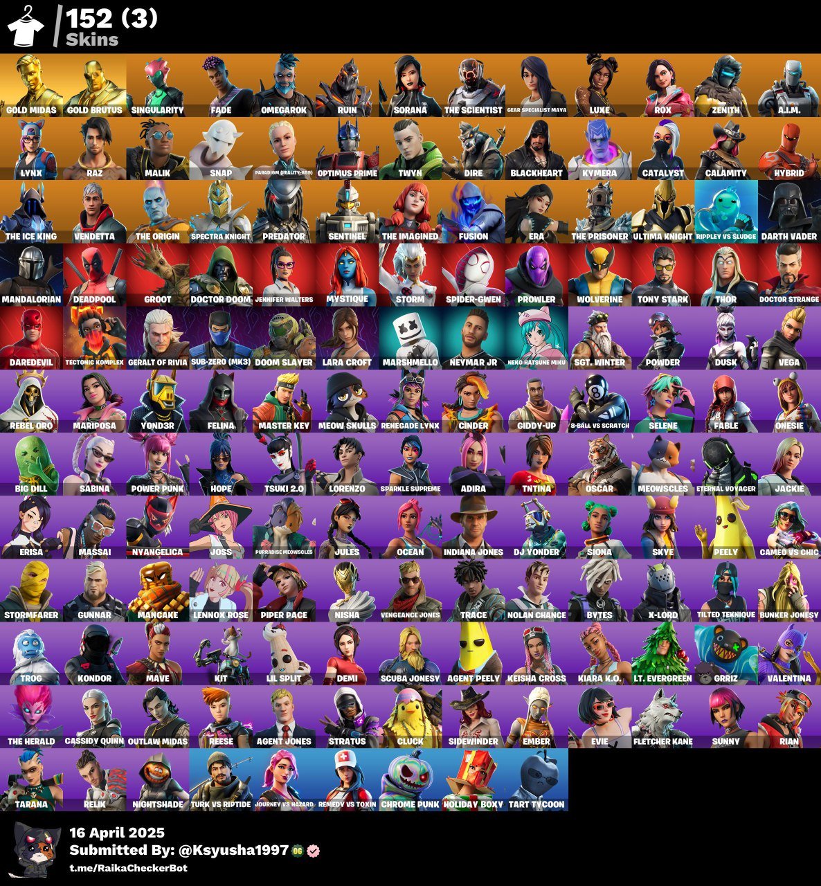 [PC/NS/XBOX/PSN] 175 SKINS | Meowscles | Midas | Crowbar | Point It Out | Out West, Sale, skins 175