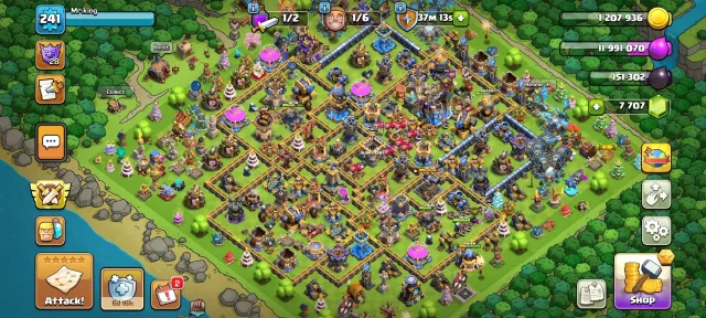 Townhall 18🔥7707 Gem💎Queen 110🎃King110👑Full Levelup, 18 TH Родной Деревни, 10 TH Строителя