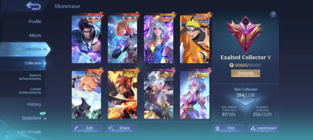 Best account 294 Skin, Sale, Rank: Epic, Level: 131, Win rate: 50%, Heroes: 131, Skins: 284