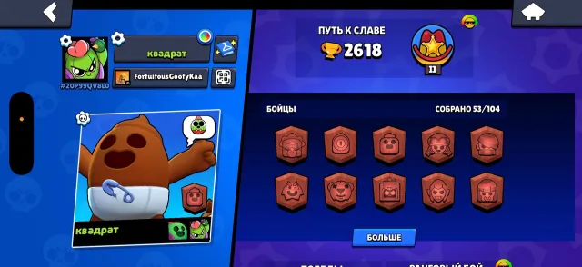 Account for beginners, good price, no bidding accepted, trophies 2618, brawlers 53