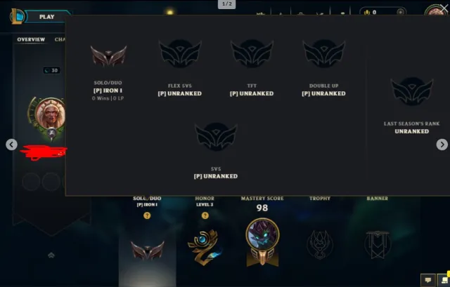 ❄️EUW❄️IRON 1 ❄️Full Access 🔹Blue Essence: 40K+, Sale, level 30, champions 8, skins 1, Iron