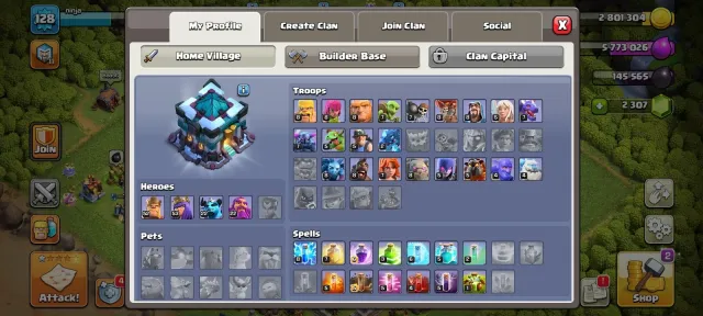 TH13 | Level 133 | 2700 Gems | Fresh Upgrade | FAST Delivery, 13 TH Родной Деревни