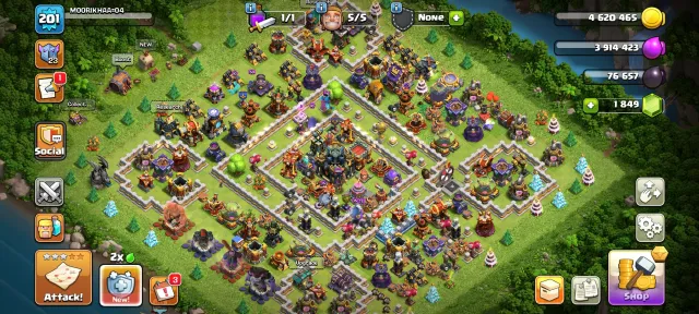 Xp 201~TH 17 Max~Heros-56/76/42/17~8× Hero Skin~Cwl Madels 694~All Equipment~Connect To Buyer Mail, 18 TH Родной Деревни, 10 TH Строителя