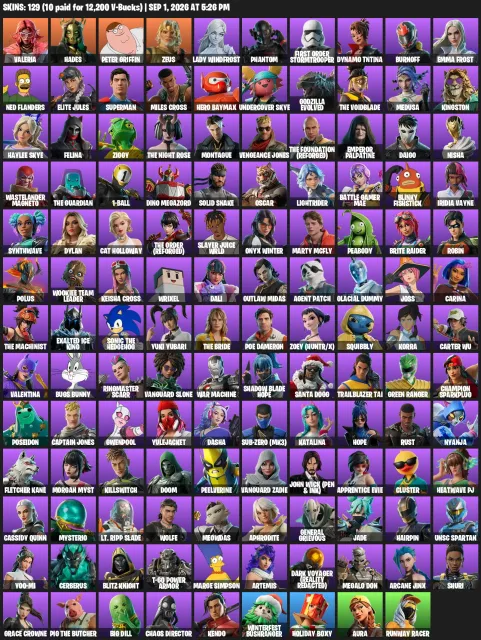 💦129 СКИНОВ💦💎Zeus | Peter Griffin | Sonic | Marge Simpson | Arcane Jinx | Katalina💎🌌 ПОЛНЫЙ ДОСТУП 🌌, Продажа, скины 129
