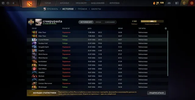 🔰💚 [3354MMR] 🩸 9000 DECENCY🩸 FULL DATA 🩸 PERSONAL ACCOUNT 💚🔰, Sale, 3354 MMR, 8897 Behavior score, 5500 вежливости, 228 games, 277 hours