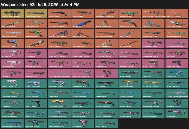 ✅ VALORANT EU ACCOUNT 💰 Total skins cost: 145 125 VP ⭐️ Knives: 14 💰 Full bandage, Sale, Bronze 3, Agents: 18, Skins: 93