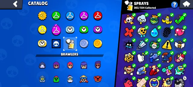 Good old account with a lot of donated skins, pins, and upgrades, 68540 trophies, 106 brawlers, 39 primes