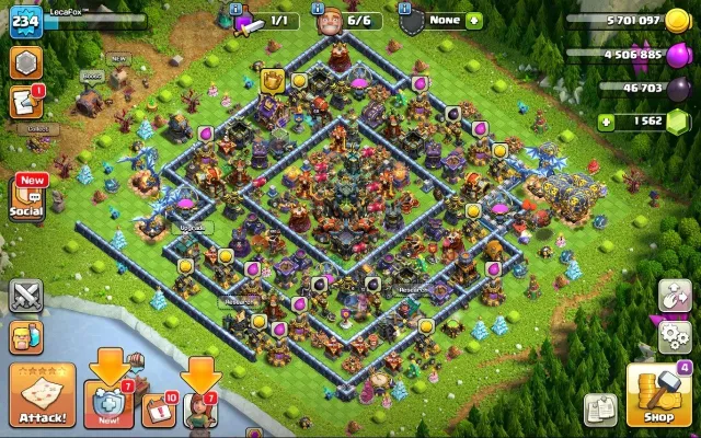 17 TH | 234 LVL | 100/100/76/72/48 | 1.5 к гемов | топ экипа, 17 TH Родной Деревни, 10 TH Строителя