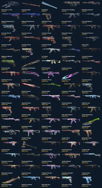 VA4354 EU EU | 92 skins | Kuronami no Yaiba+Champions 2025 Butterfly Knife+Kuronami Vandal, Sale, Platinum 1, Agents: 24, Skins: 92