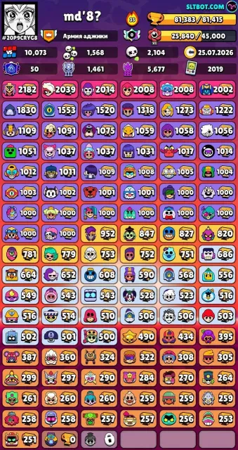 Rebinding phone number + email | 80k 🏆 | 42-11x 🏆 | Stacked account, trophies 81000, brawlers 104, primes 50