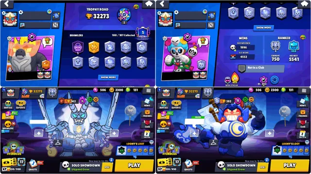 32,200🏆CUP PIN LIKE❤️ESPORTS OPEN❤️CALAVERA ROZA OLD❤️32-11x POWER❤️KIDZU KENDZI❤️GODZILLA, 32200 trophies, 100 brawlers, 1 prime