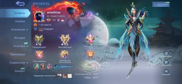 ✅501 SKINS - MEGA COLLECTOR 2 - FOREST ACCOUNT - TOP RANK✅, Sale, Rank: Mythical Immortal, Level: 122, Win Rate: 63%, Heroes: 133, Skins: 501