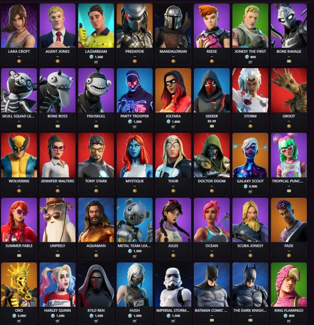 🌸FAT ACCOUNT🌸BUNCH OF COOL SKINS🌸SKELETON🌸+EMAIL🌸240 SKINS🌸, Sale, skins 240