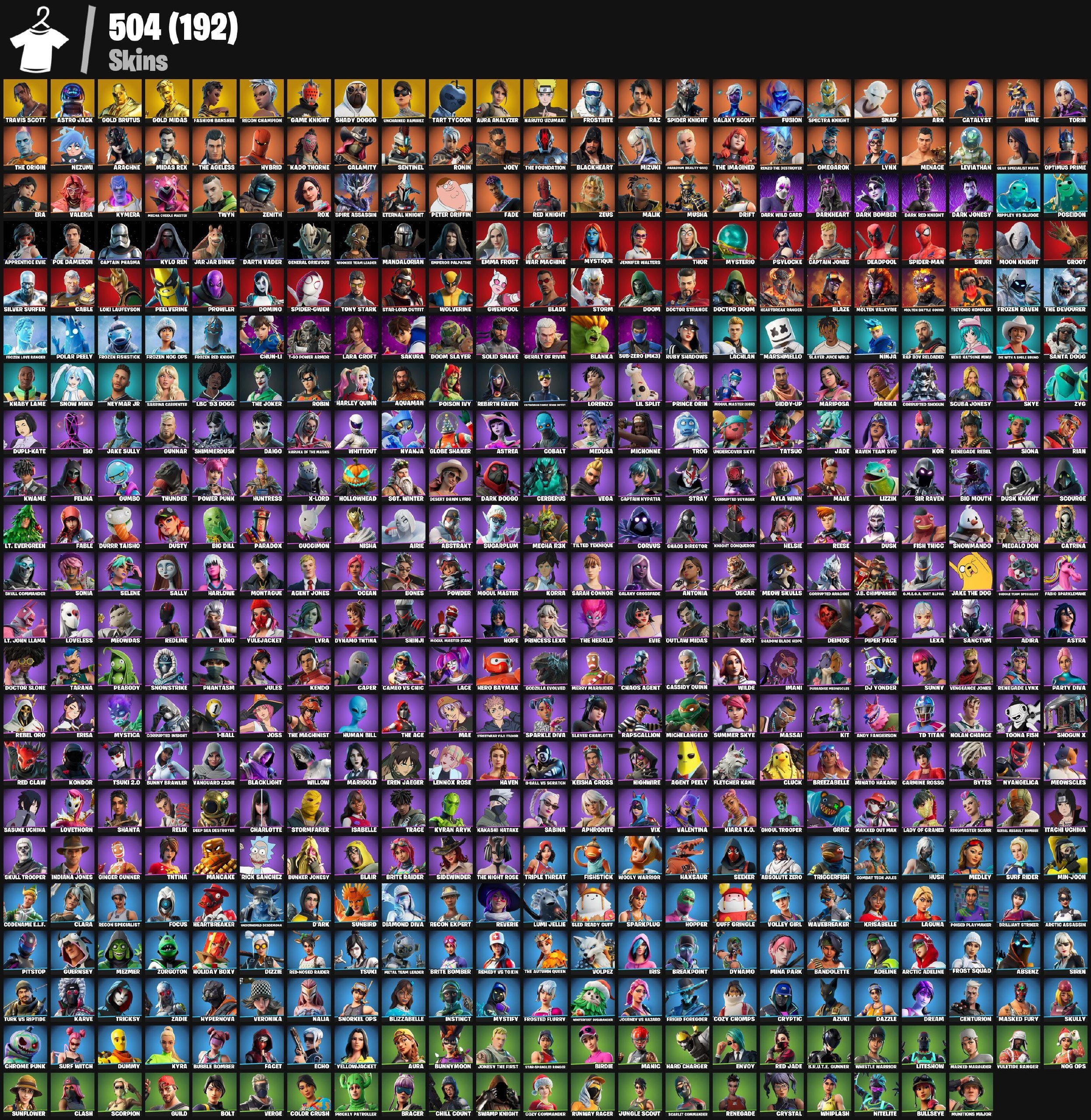 🟣 504 SKINS 🟣 Travis Scott 🟣 Leviathan 🟣 Candy Axe 🟣 Full Access 🟣, Sale, skins 504