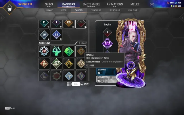 🍀 【 435 LVL 】122 LEGEND SKINS♦️ EA APP + XBOX + PSN♦️ ПОЛНЫЙ ДОСТУП 🔑, Новичок, 435 уровень, Реликвия: Нет