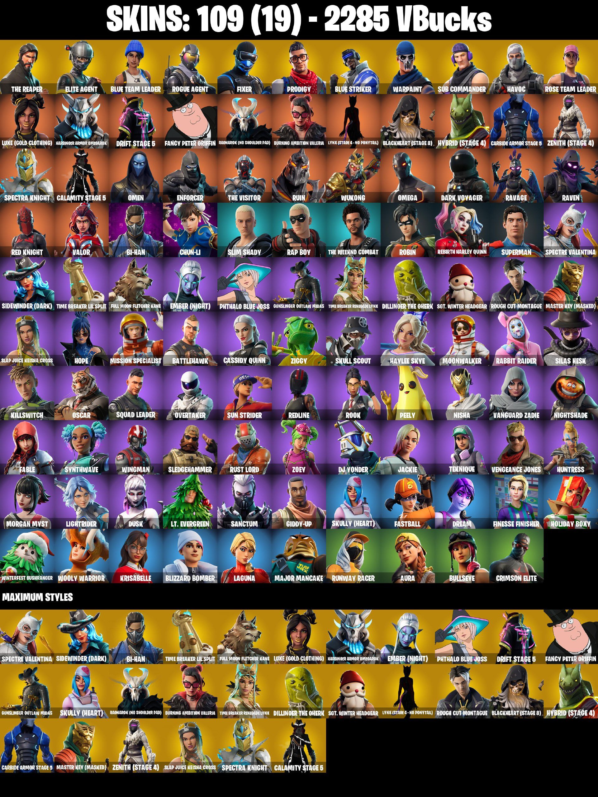 135 SKINS | The Reaper | Elite Agent | Rogue Agent | Sub Commander | Havoc | Rose Team Leader, Sale, skins 135