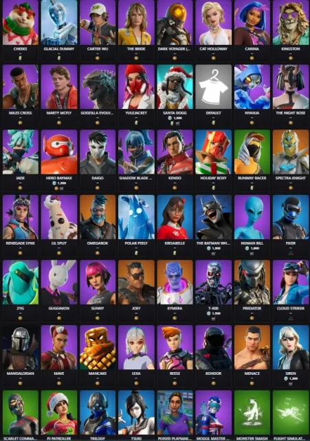 LEVIATHAN/55 SKINS/1335 ACCOUNT/COMPLETE REBIND/OLD ACCOUNT, Sale, skins 55