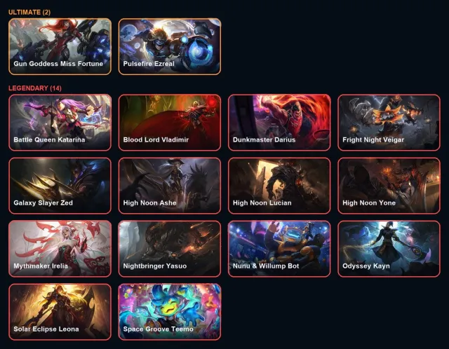 【 Gun Goddess / Pulsefire Ezreal / Spirit Guard Udyr 】【 8 Mythic skins 】【 17 legendary skins 】, Sale, level 411, champions 179, skins 227, Bronze