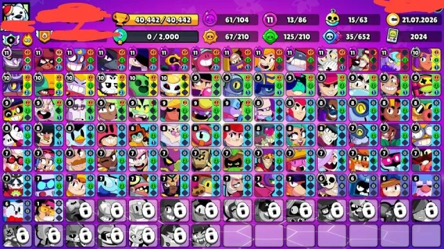 AUTO-DISTRIBUTION✅【🏆40000🏆】【💎218SKINS💎】【🔥21x11 POWER🔥】【4gyp.skin】【🛡️GUARANTEE🛡️】, trophies 40000, brawlers 86, primes 6