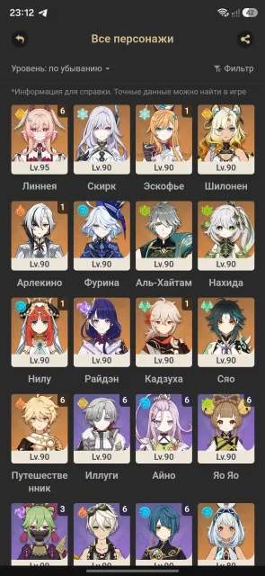 ✅ 5⭐Линнея(с6р0) 5⭐Скирк (с0р0) 5⭐Арлекино (с1р0)и многое другое✅, Любая платформа, Почта привязана, Итэр, Прокачаний, AR 58