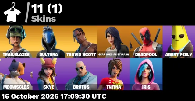 🦄 【FORTNITE】 🌸 Travis Scott, Trailblazer, Sultura 🌸 11 skins | 223 lvl | 550 V-Bucks, Vente, skins 11