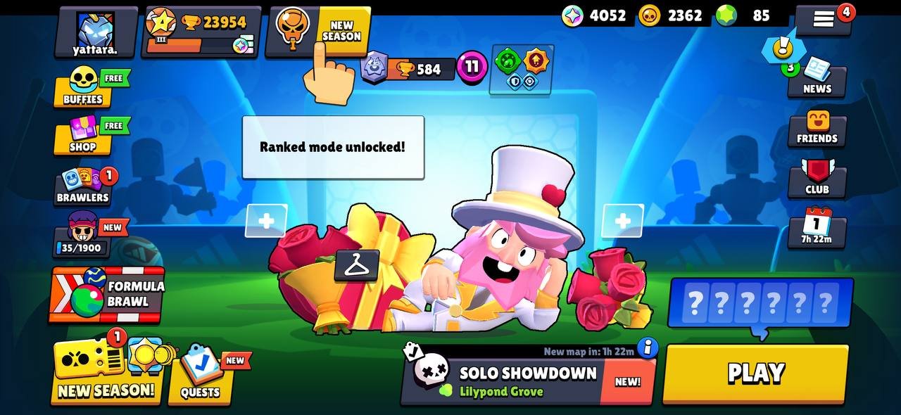 23k 💎, 67 brawlers, 6 leg, 3 11 strength + 1 hyper, 4k bling, 85 gems, 50 skins, description👇, trophies 23000, brawlers 67