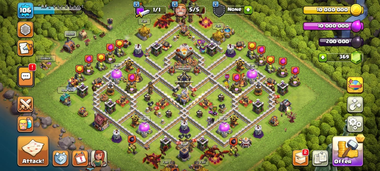 TH11 FULL MAXED 🏆 ALL BUILDINGS & WALLS DONE 🏆 10X EQUIPMENT 🏆 ALL EPICS UNLOCKED 🏆 50-50-30-20, 11 TH Main Village