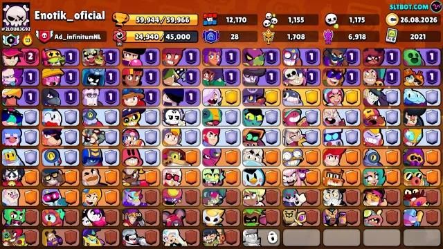 🔥A lot of accumulated resources. NEGOTIABLE. 60K TROPHIES | 105/106 BRAWLERS | 200K GOLD | 266 GEMS 🔥, 60000 trophies, 105 brawlers, 28 primes