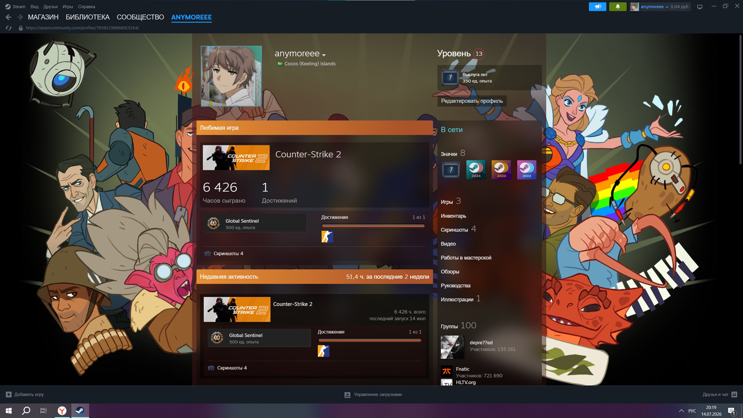 Personal account based on VERIFICATION PASSED 2696 Matches 10lvl 3200 elo, Sale, Available, Yes PRIME, 22000 CS Rating, FACEIT, 3200 ELO, With registration: Yes