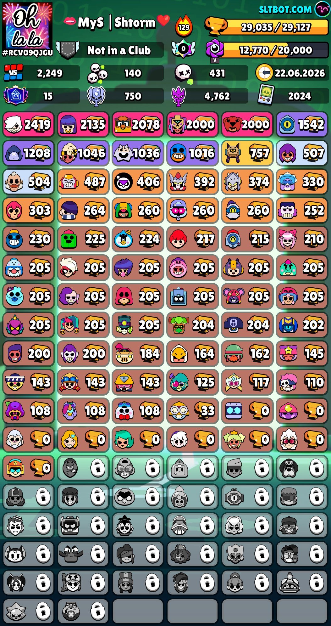 ALMOST 3 PRIME 🥩FAT ACCOUNT🥩OLD ACCOUNT OF 2024🥩🥩 CHECK THE DESCRIPTION 🥩🥩, trophies 29223, brawlers 75, primes 15
