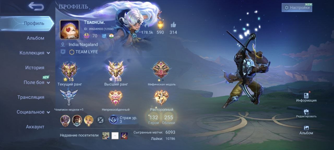 🟡♦️Epic account at Level 60! 114 heroes, 258 skins! 🔥