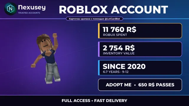 🚀 ⟦ ROBLOX ⟧ SPENT 11760 R$ ✦ REG. 2020 ✦ INVENTORY 2754 R$: Adopt Me ✨ #3Q8BAJ, Sale, Voice chat: No