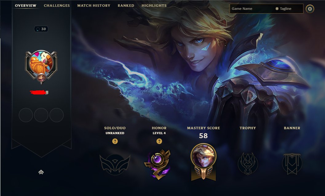 Handleveled Aram only lvl 30 fresh unverifed 350 RP 22.3K BE 7 champions Honor 4 10 games done, Sale, level 30, champions 7, Unranked