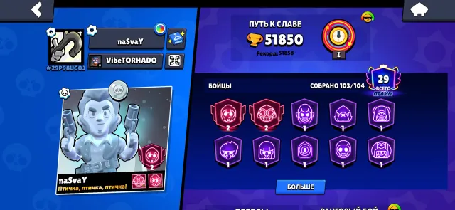 🔥💫TOP ACCOUNT OF 2019🔥💫 FOR YOUR MONEY🔥💫, trophies 52000, brawlers 104, primes 29