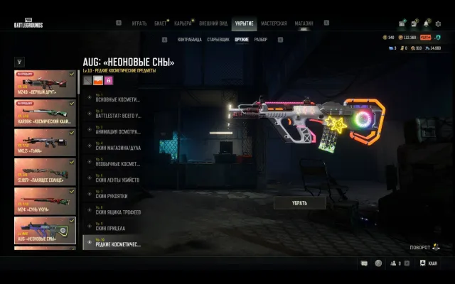 🍀12 PROGRESSIVE GUNS🍀ЖИРНЫЙ АККАУНТ!!!🍀 ВСЕ ФОТО В ОПИСАНИИ!🍀 LVL2500🍀AUG NEON DREAM(LVL 10+схема), Есть BATTLEGROUNDS Plus