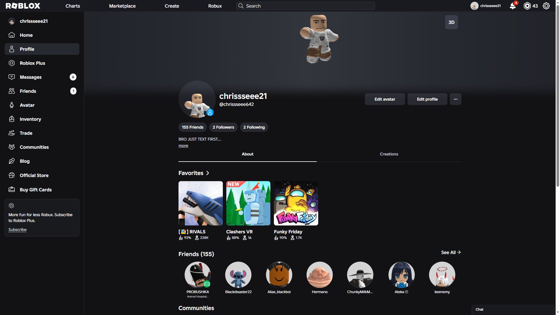⚡ Auto-delivery 【Donation: 19,400 Robux】🎈【Lots of skins】🎈【See screenshots】, Sale, Voice chat: No