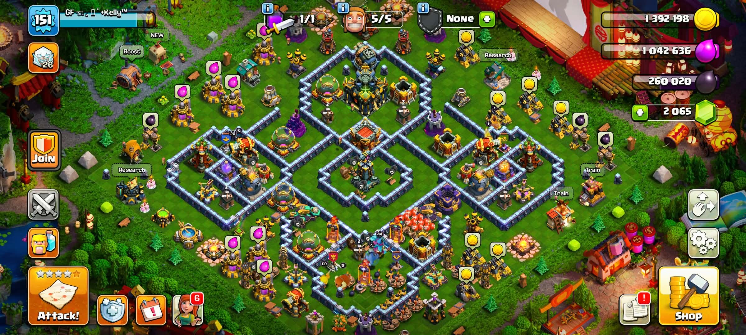 TH 17 ✅6× Old Rare Stone🔥PERFECT ACCOUNT❤️Heros: 60/71/44/44/20🔥Change Name Available Gems, 17 TH