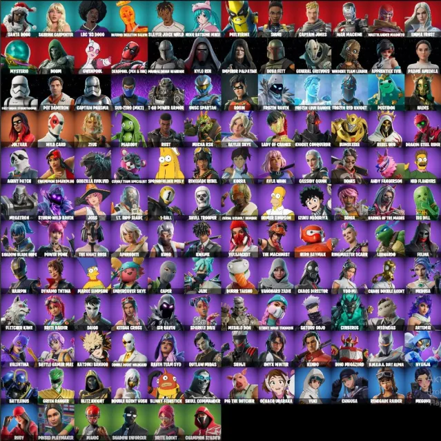 🔥COMPTE FORTNITE 🔥 CHANGEMENT D'EMAIL 🔥 SKULL TROOPER 🔥RENEGADE RAIDER 🔥 138 SKINS 🔥161 PIQUES 🔥, Vente, skins 138