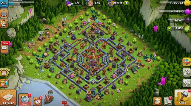 АВТОВЫДАЧА🌺🟥100% Фулл ТХ 16🌺🟥ГЕРОИ 90/91/66/68/44🌺🟥 4к гем 5 скина 800 лвк 5 снаряги 🌺🟥СКРИНЫ🌺🟥, 16 TH Родной Деревни, 10 TH Строителя