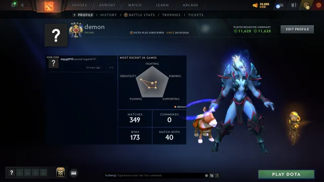 🌸 3567 ММР🌸 РОДНАЯ ПОЧТА, БЕЗ ПОКУПОК 🌸ГАРАНТИЯ ≽^•⩊•^≼, Продажа, 3567 MMR, 11628 порядочности, 11628 вежливости, 301 матчей, 211 часов