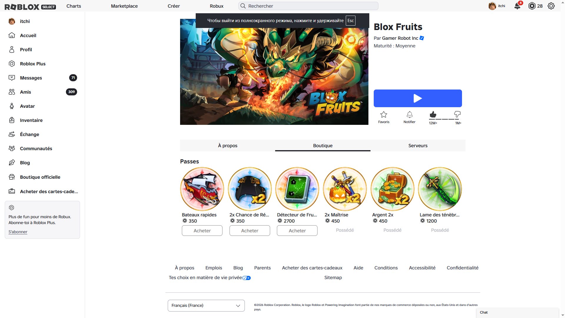 ❄️Blox Fruit AKK❄️ 14 PERM,SHARK V4,DARK BLADE,X2 MONEY,MASTERY, Sale, Voice chat: No