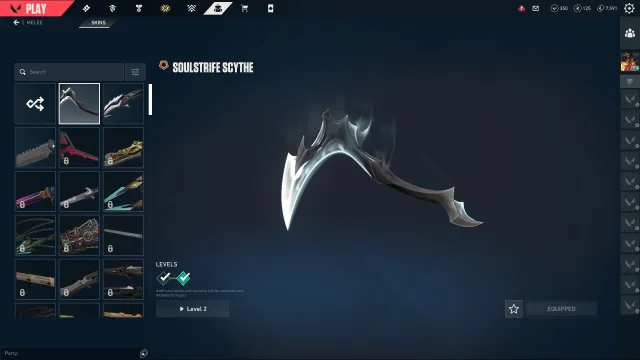 Selling personal account, Soulstrife Scythe, Recon Phantom, Blackthorn Vandal and SplashX Vandal, Sale, Rank 3, Agents: 18, Skins: 17